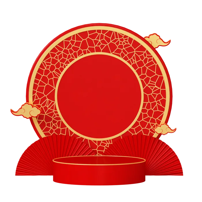 新年元素素材红色喜庆新春兔年