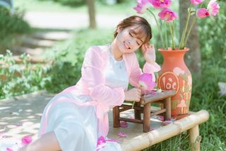 清新唯美中国可爱的女孩摄影图片