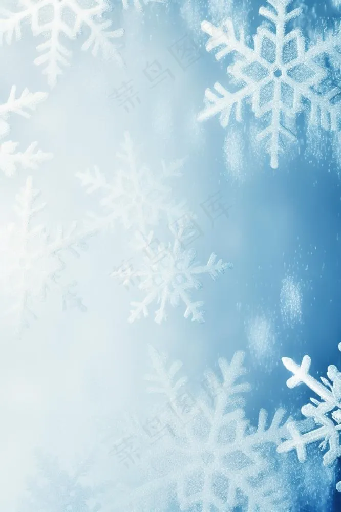 简约雪花大雪背景(896x1344)