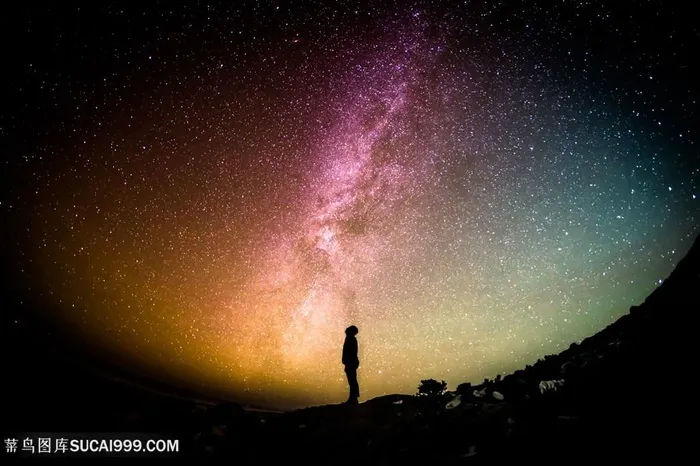唯美夜晚星空景色高清