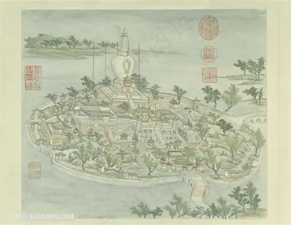 清代张若澄作品燕山八景之琼岛春萌国画图片 清代张若澄作品燕山八景之琼岛春萌国画图片