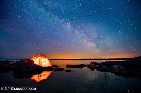 星光下搭帐篷看星空图片 星光下搭帐篷看星空图片