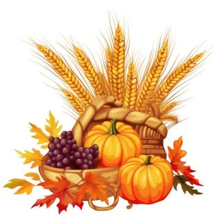 秋季作物小麦南瓜免抠