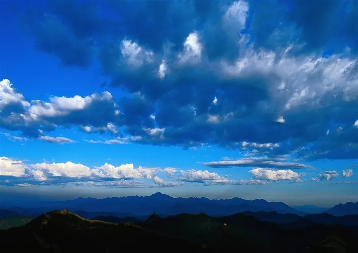 蓝天与白云高原风景素材