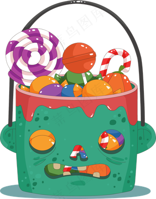 卡通万圣节节日糖果