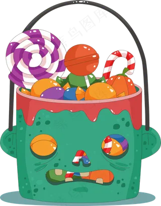 卡通万圣节节日糖果