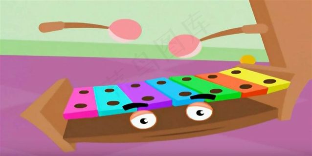 乐器认知卡手敲琴