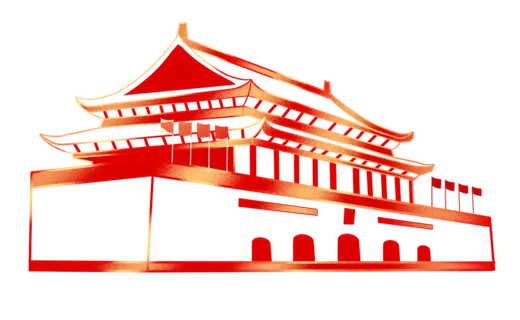 *建军节建党国庆节党建元素图片 卡通手绘PNG透明免扣PS素材