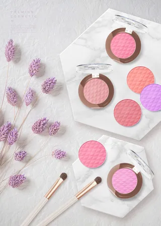 电商广告系美化妆品粉色海报