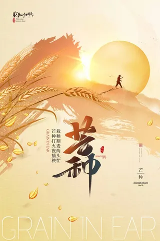 芒种 芒种活动海报