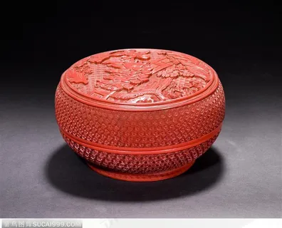 传统工艺品漂亮的红色盒子图片