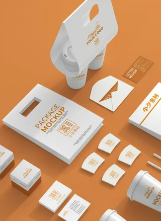 包装智能贴图样机VI效果PSD素材