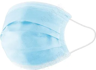 一次性蓝色口罩侧面