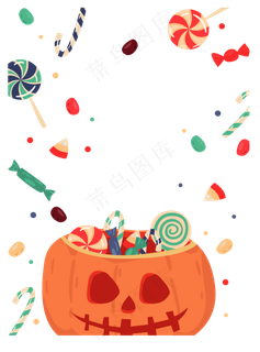 卡通万圣节节日糖果