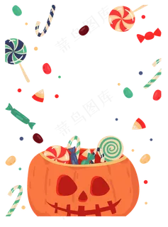 卡通万圣节节日糖果