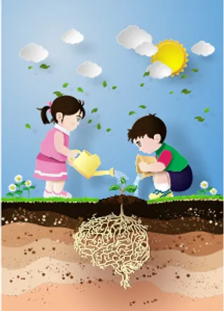 C4d插画 浮雕插画 卡通插画 背景插画