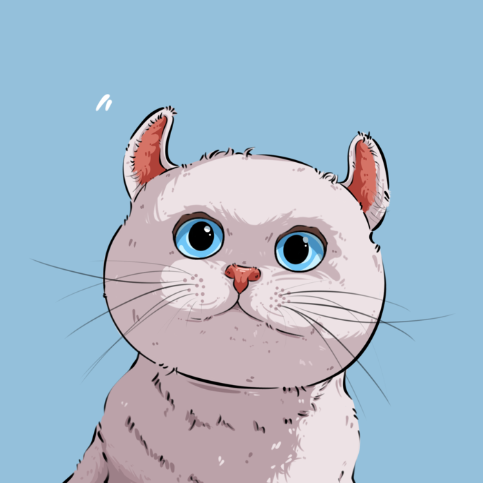 蓝色可爱小猫