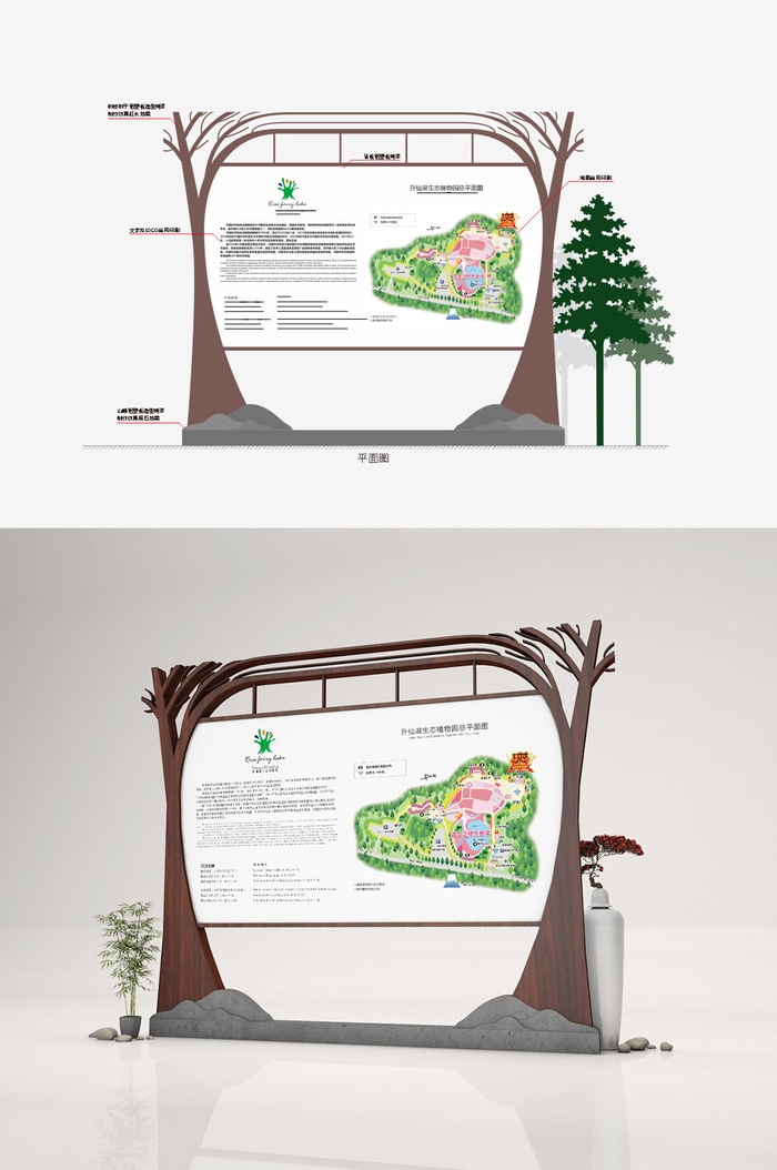 生态植物园标识系统导视牌设计