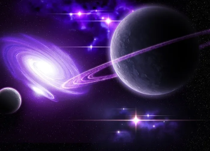 紫色宇宙太空图片