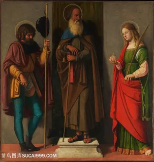 三位圣徒人物油画装饰画油画图片 三位圣徒人物油画装饰画油画图片