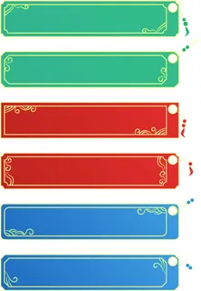 中国风中式古风国潮按钮装饰促销边框标题框对话框PSDAI设计素材