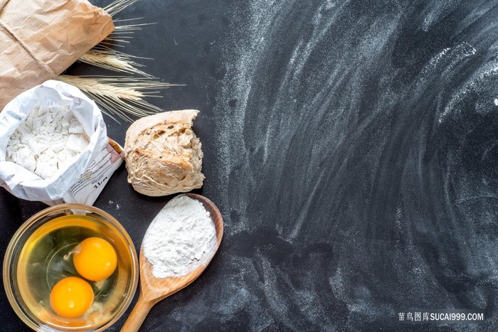 小麦鸡蛋面粉摄影图片