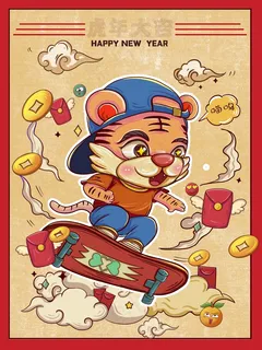虎年 虎年海报图片
