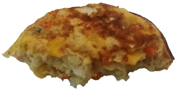 鸡蛋蔬菜厚蛋饼玉米胡萝卜免抠摄影元素素材