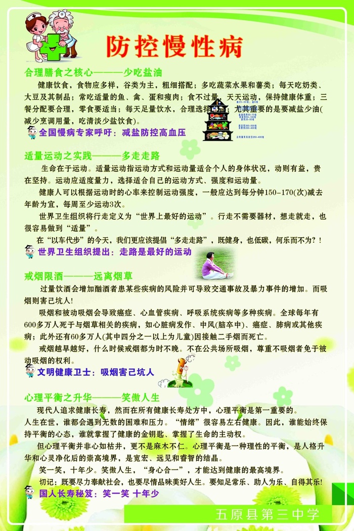 防控慢性病展板psd模版下载