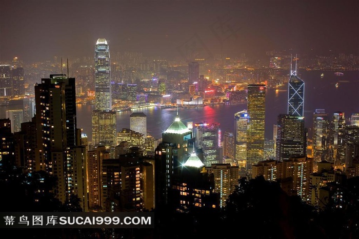 魅力香港都市夜景