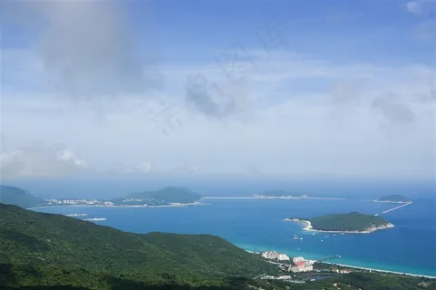 海南天下第一湾亚龙湾鸟瞰景观