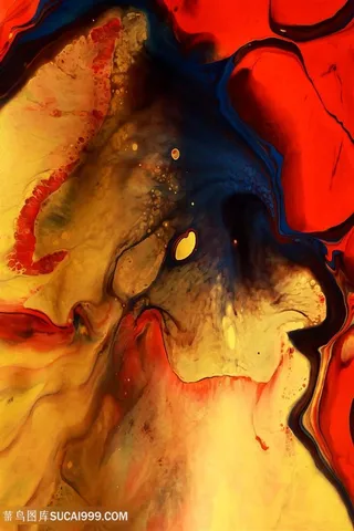 时尚水墨水彩抽象艺术画