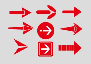 多变红色趣味箭头