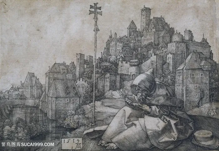 丢勒手绘欧洲建筑艺术插画
