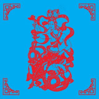 年画剪纸 剪纸风元素