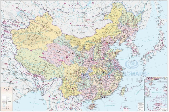 中国地图的照片