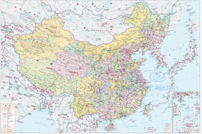 中国地图的照片