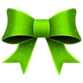 绿丝带 PNG免抠