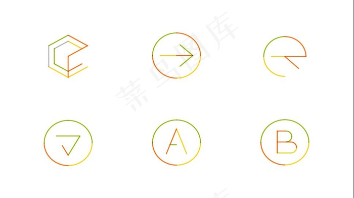 生活圆形图标ai矢量模版下载