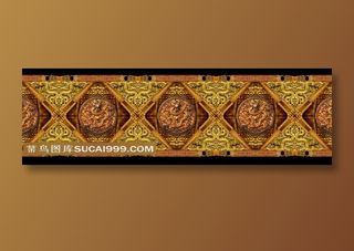 中国古典精美龙纹二方联系图案