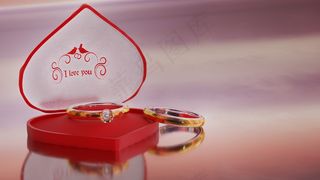 美丽钻石结婚戒指图片