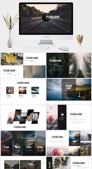 2022高端艺术作品集ppt模板预览图
