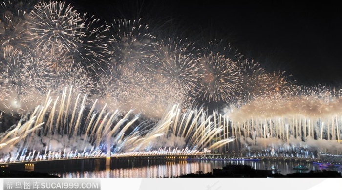 亚运焰火汇演