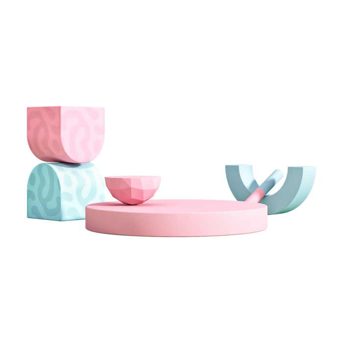3D展台素材免扣产品展示台PNG