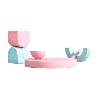 3D展台素材免扣产品展示台PNG