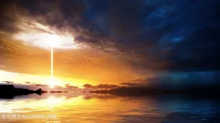 黄昏湖畔美景壁纸