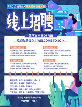 线上招聘海报
