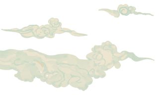 中国风国潮祥云插画手绘云彩图案海报云层装饰背景PSD设计素材