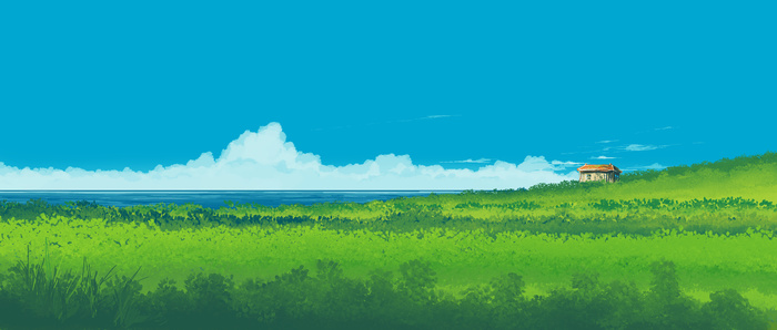 蓝色 风景 白云 背景 海报