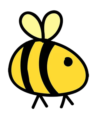 卡通黄黑小蜜蜂胖